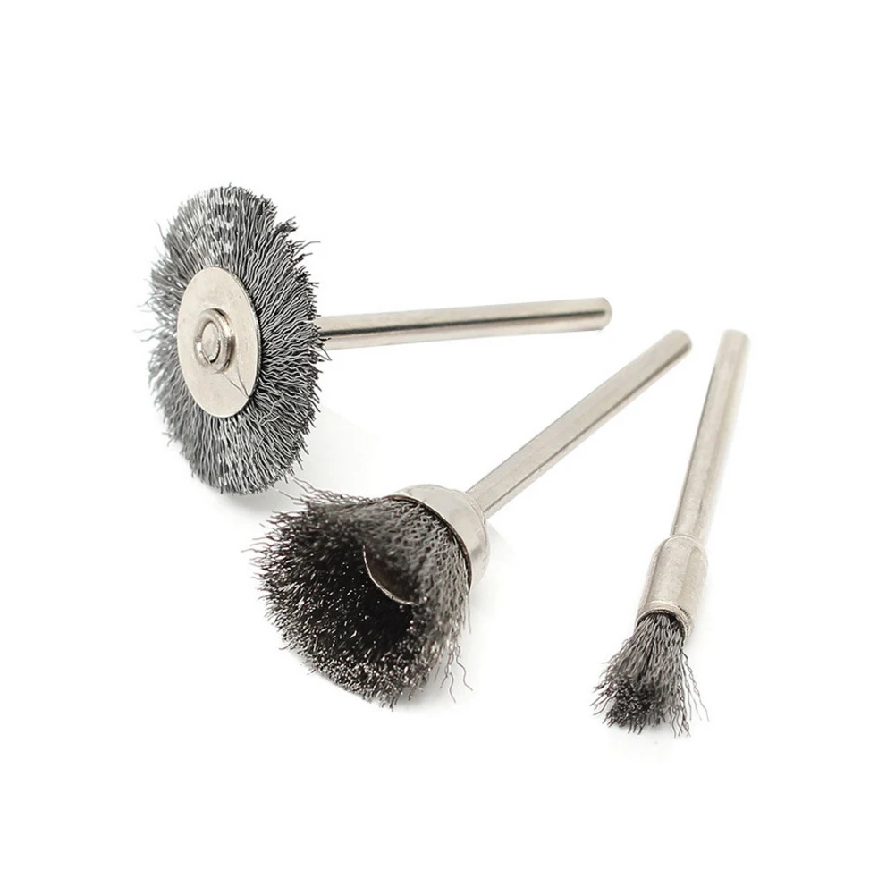 

High Quality 45Pcs Mini Rotary Stainless Steel Wire Wheel Brushes Set 3 Types Polishing Brushes Mini Drill Rotary Tools
