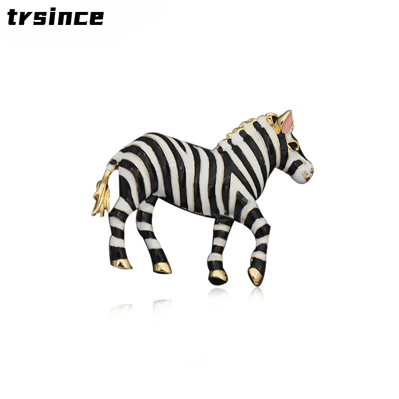 

Black and White Zebra Brooch Men and Women Cartoon Corsage Scarf Buckle High-grade Enamel Pin Jewelry Clothing Accessories