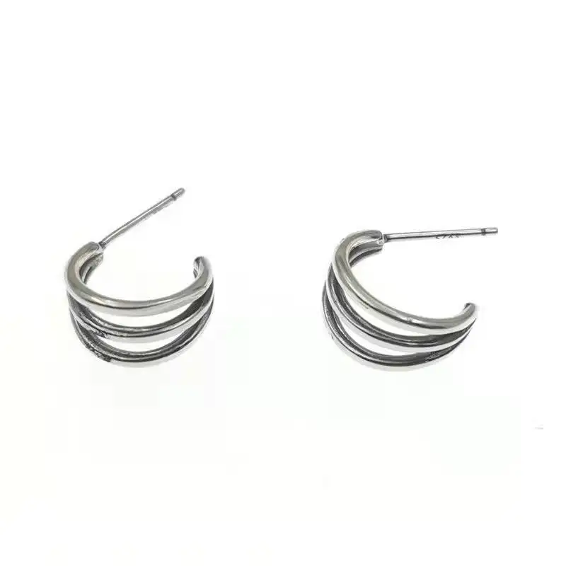 Детские серьги в стиле K-POP гинь-Цзинь модные минималистичные полукруглые