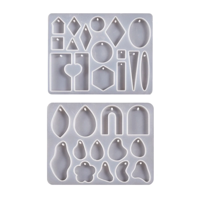 

Geometric Silicone Molds Epoxy Casting Resin Mold DIY Resin Necklace Earring Keychain Pendant Mold DIY Jewelry Tools