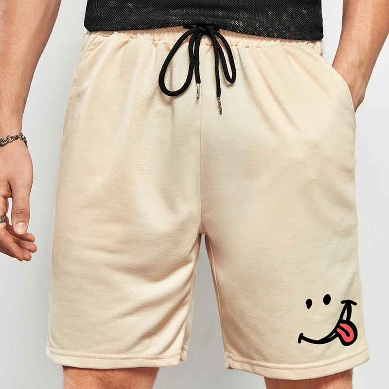 Шорты мужские повседневные с графическим язычком спортивные брендовые