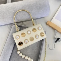 fashion casual elegant handbag pearl chain bags 2022 new trendy womens retro easy matching shoulder handbag crossbody bag