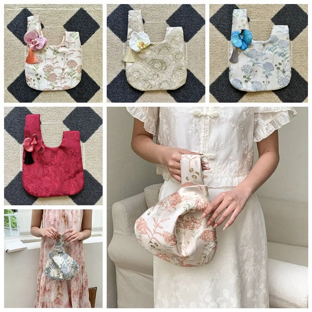 Маленькая Сумочка с кисточкой и узлом сумка для хранения сумочка в китайском