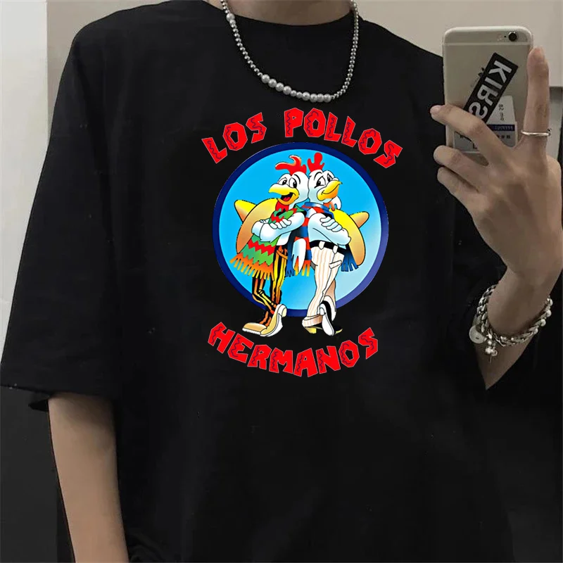 

Мужская Повседневная футболка los pollos hermanos, белая футболка с графическим принтом