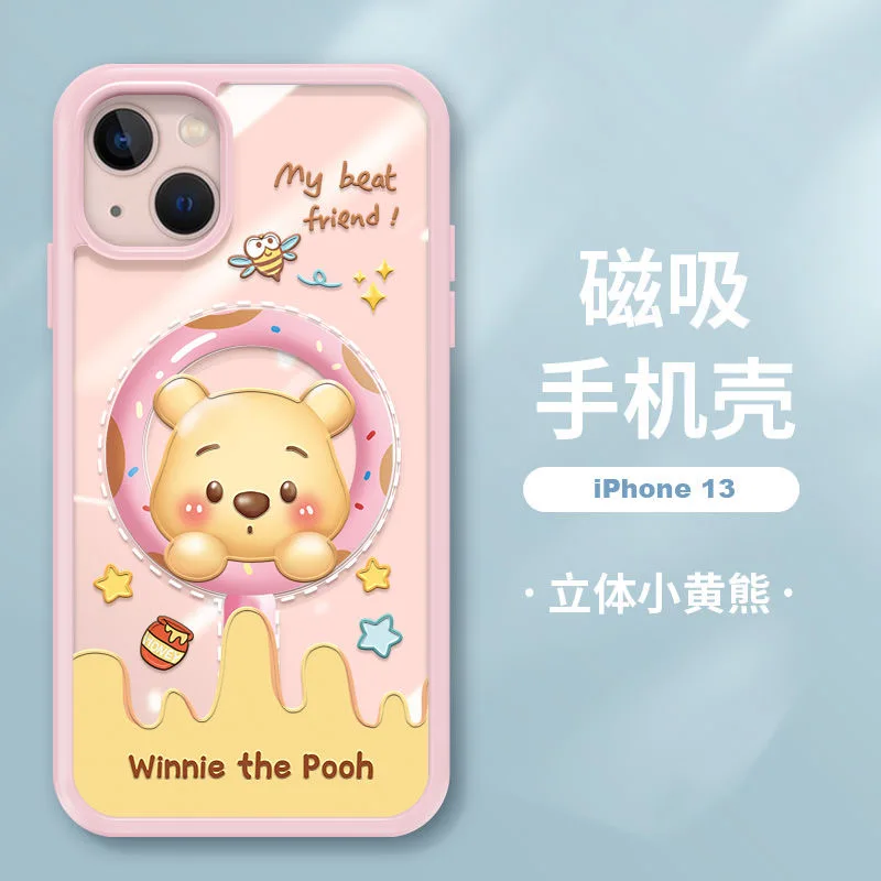 

Disney Winnie the Pooh For Magsafe Magnetic Phone Cases For iPhone 14 13 12 Pro Max 14promax Back Cover Girls Gift