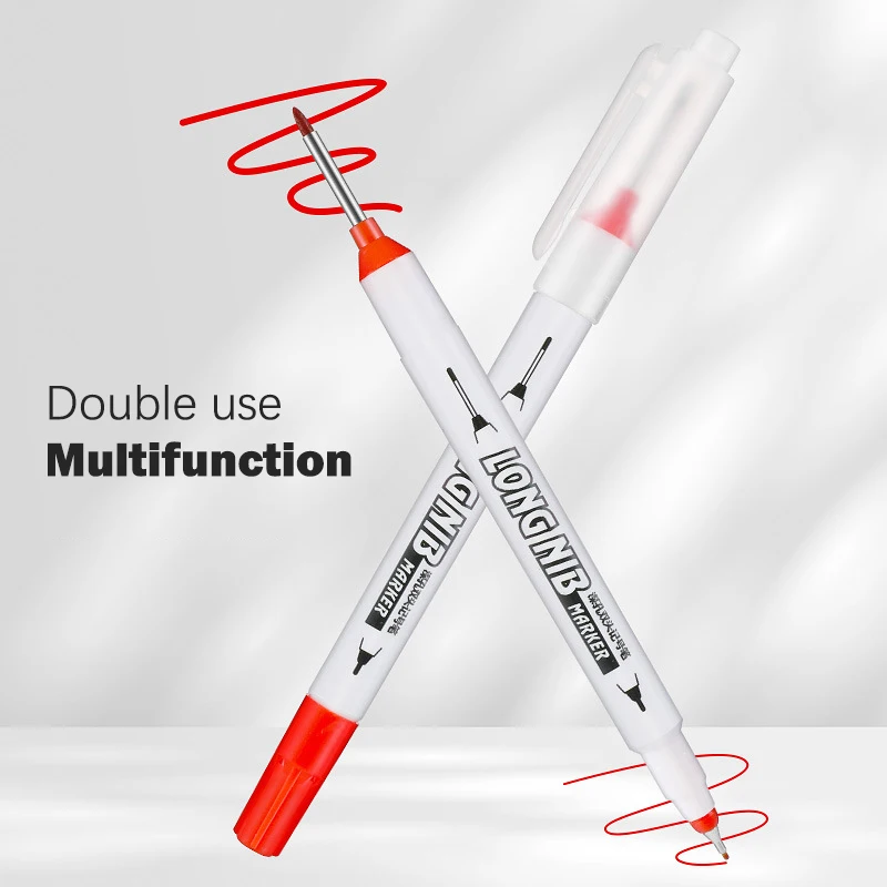 

Double Pointed Long Head Marker Pen Deep Hole Metal Bathroom Woodworking Tile Screw Deep Hole Pen 20mm Liner Pen Marker Pen