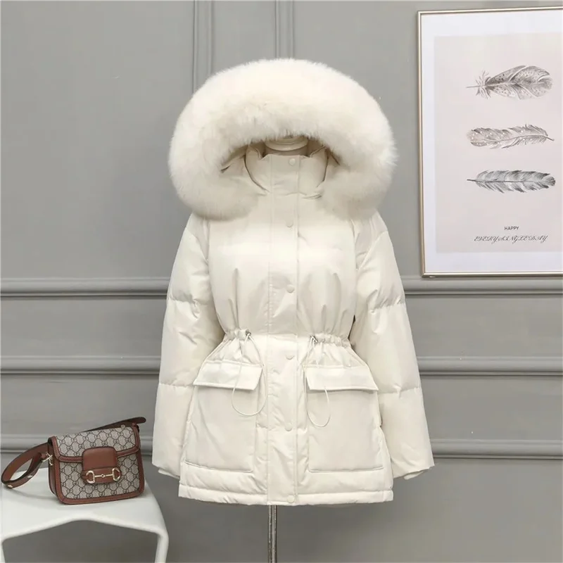 

Women Winter Coat Jacket Warm Down Cotton Parkas 2022 New Female Loose Cotton Jacket Ladies Hooded Overcoat Large Pocket