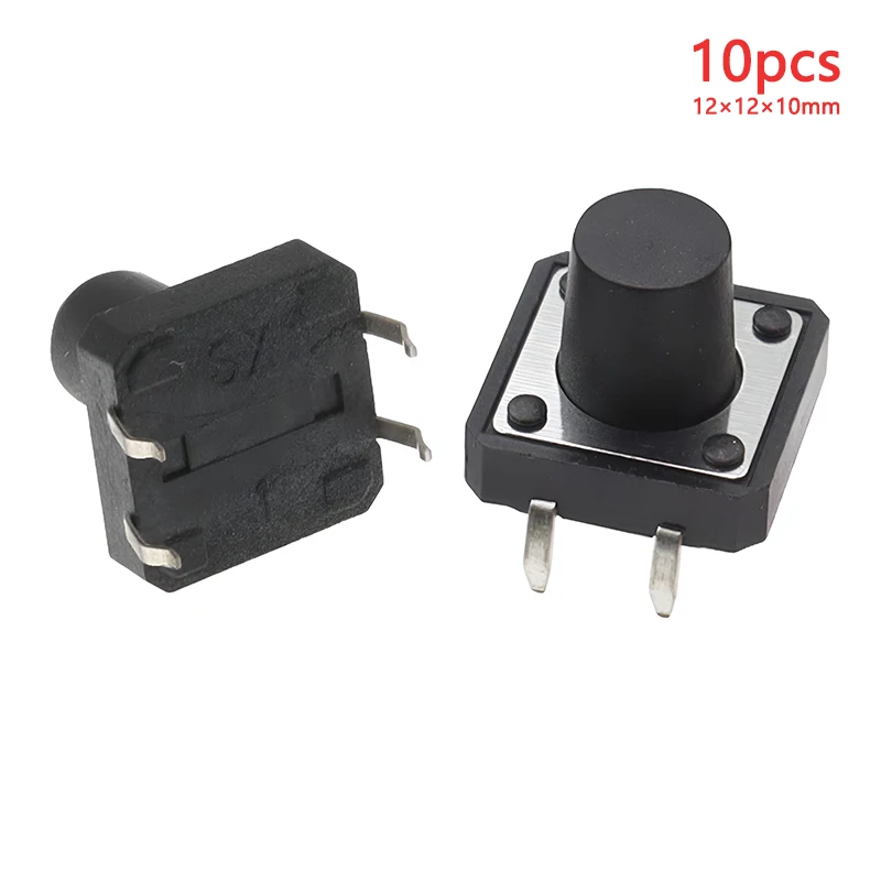 

10 шт. 12x12 тактовый переключатель вертикальный 12*12*4,3/4.5/5/6/7/8/9/10/11/12/13 мм микро 4Pin самосброс электронный кнопочный прерыватель