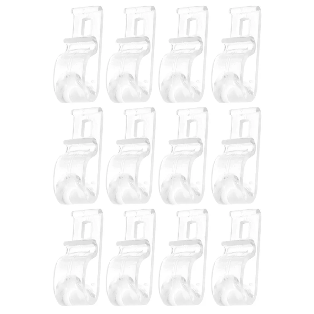 

12 Pcs Curtain Pull Bead Hook Clear Hooks Clip Roller Blind Clips Cord Safety Abs Shade Parts