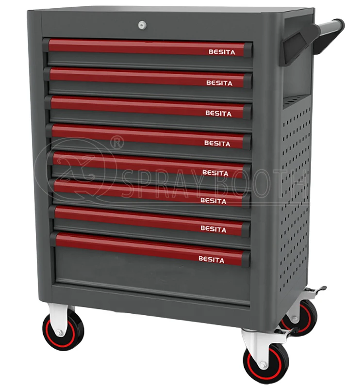 

High Quality 400 Pieces Tools And 8 Drawers Car Repair Maintenance Tool Trolley Cabinet