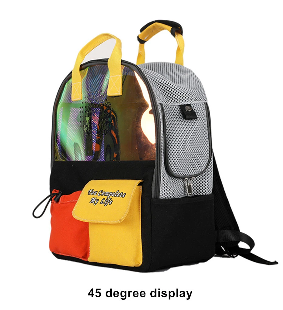 

SMALL FOREST Cat Bag Going Out Portable Backpack Cat Bag Summer Breathable Pet Bag