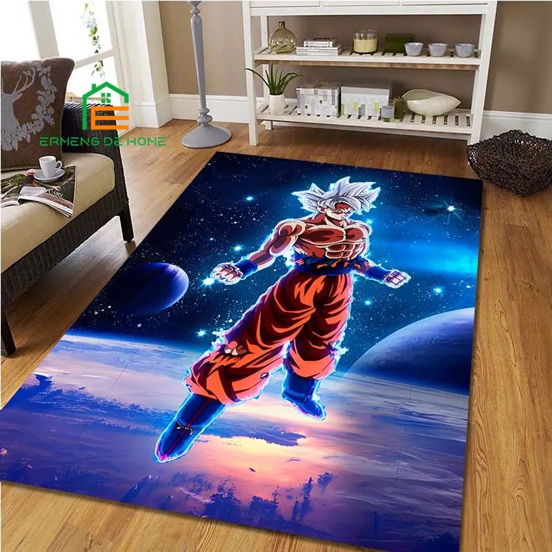

Japanese Anime Goku Pattern Rug for Bedroom Living Room Carpet for Kitchen Floor Mats Home Decor Non-Slip Floor Pad Rug 15 Sizes