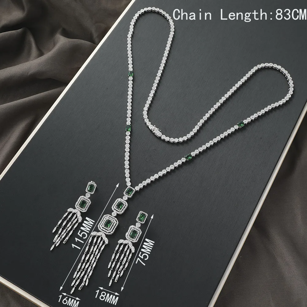 Роскошные и модные женские серьги с геометрической бахромой кристаллами