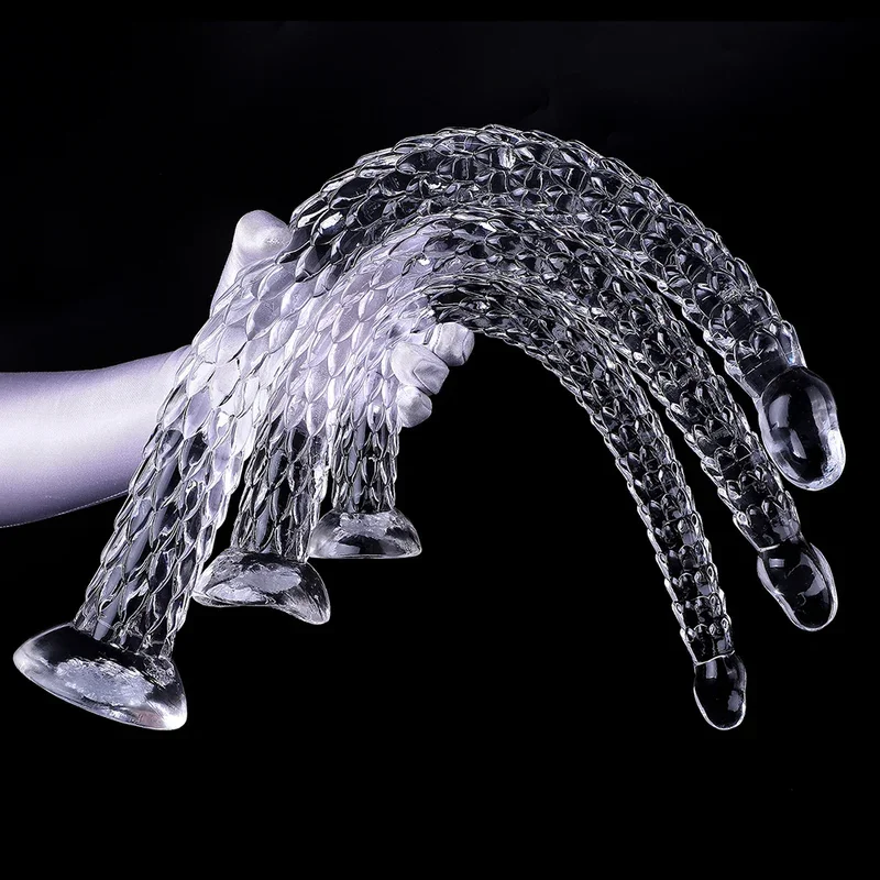 40-60 см блестящая длинная искусственная Анальная пробка мужской расширитель