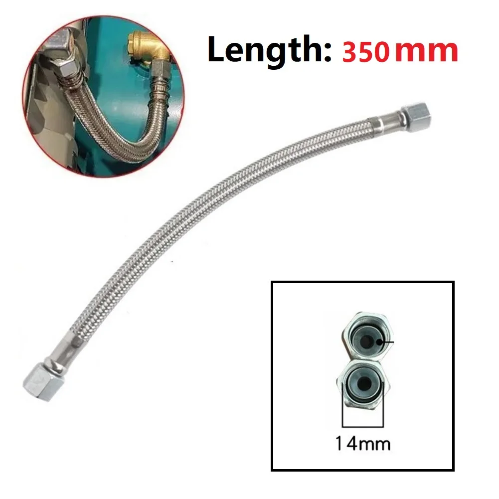 

350mm Air Compressor Tube Flexible Hose Air Pump Check Valve Connecting Pipe F14*1.5mm For Connect Oil-free Air Compressor