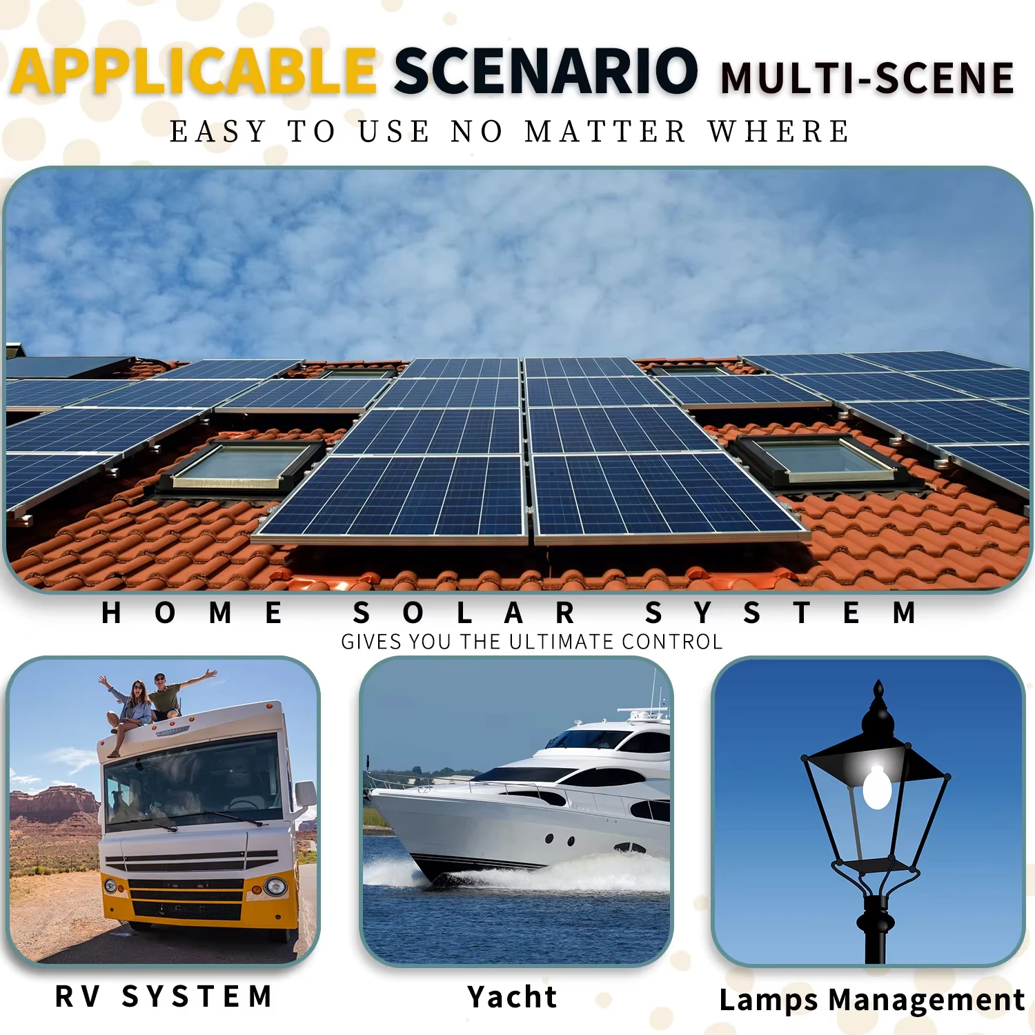 Powlsojx 12V 24V Auto Solar Charge Controller 10A Charging Regulator Panel Cell Battery Safe Protection Charger