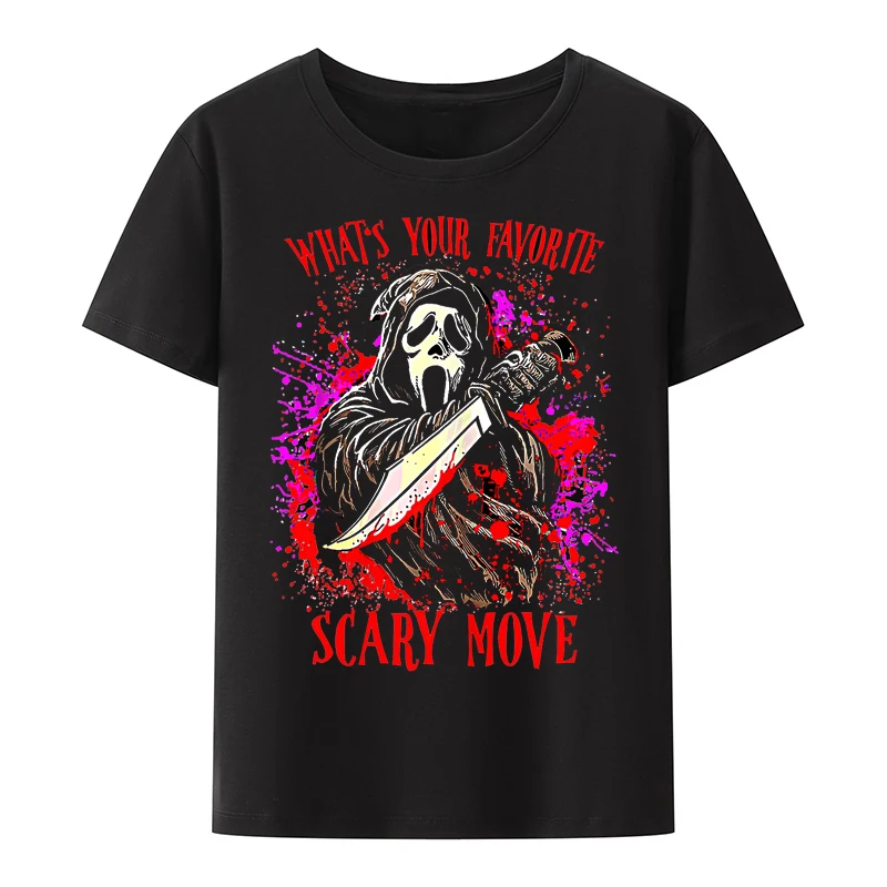 

Давайте смотреть страшные фильмы крик ужас Хэллоуин футболка Новинка Смешные Графические Рубашки футболка для мужчин женщин мужчин Популярные готические Топы