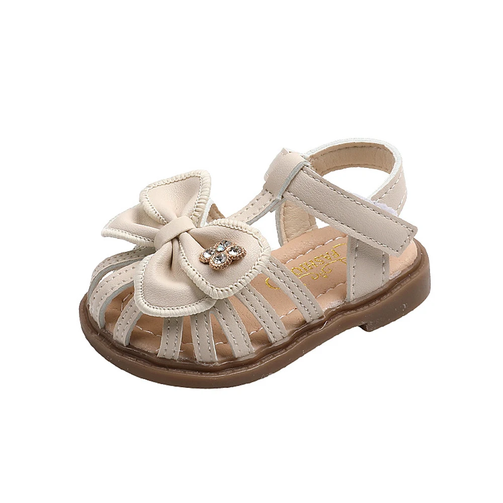 

Summer 0-36m New Born Baby Girls PU Soft Bottom Anti-slip First Walkers Hook Loop Sandals kids Toddler Girl Princess Shoes