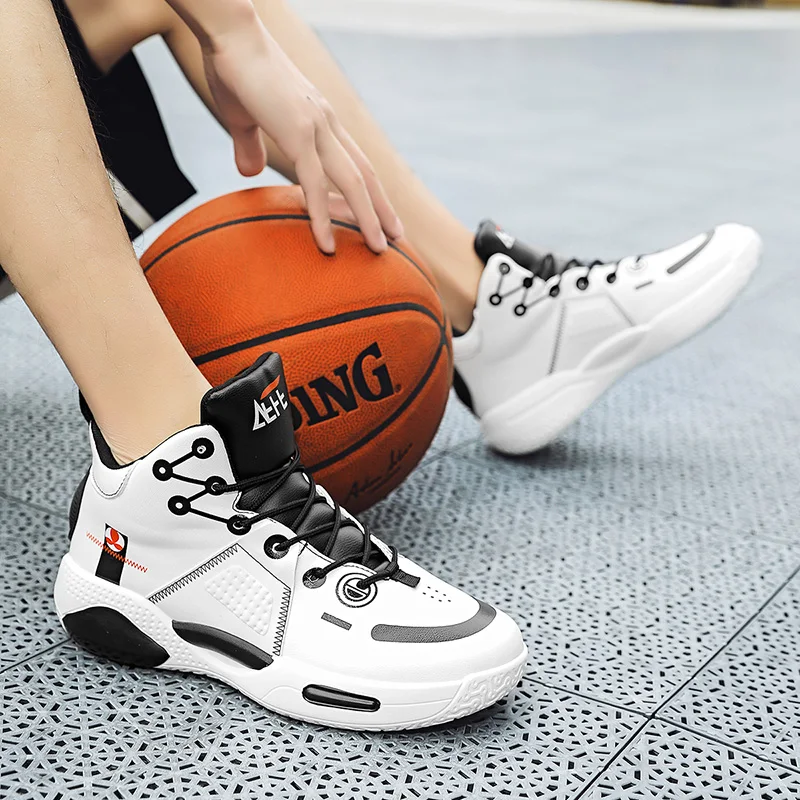 

Кроссовки мужские ультралегкие из искусственной кожи, дышащие, Спортивная повседневная обувь для баскетбола