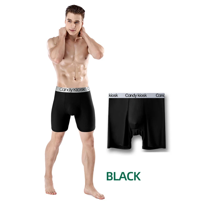 2Pcs/Lot New Men's Modal Lengthened Underwear Male Sports Boxer Underwear Fitness Anti Wear Shorts Underwear Large Men's Boxers