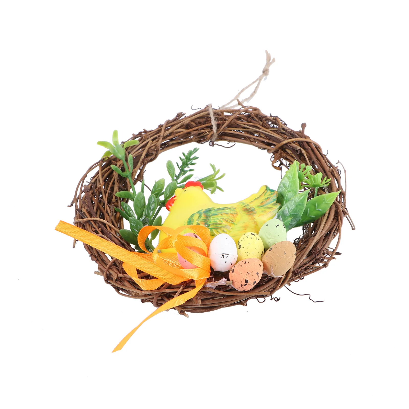 

Easter Wreath Door Garland Hanging Wall Decorationrattan Egg Chick Grapevine Hanger Ornament