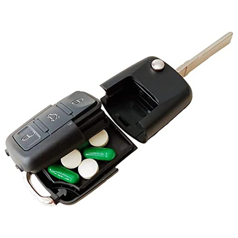 

Car Key Shape Transfer Security Secret Storage Box Concealed Decoy Car Key Fob Can Storage Organizer