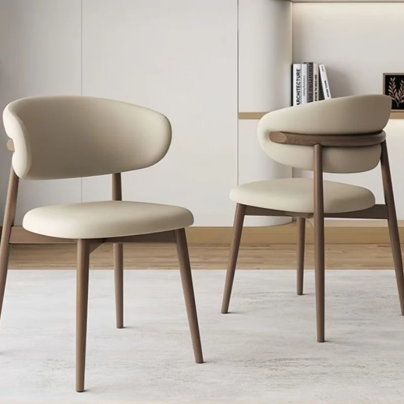 Современный простой скандинавский обеденный стул домашняя спинка свет
