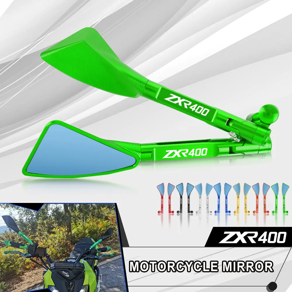

Мотоциклетные алюминиевые зеркала заднего вида ZXR 400 CNC, боковое зеркало для Kawasaki ZXR400 ZX1400 ZX9R ZX7R ZX636 ZX12R ZX14R