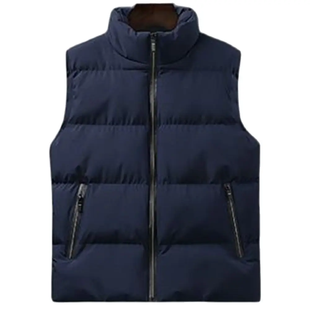 

Mens Slim Coats Clothing Thick Cotton Padded Vest Winter Casual Waistcoat Male Sleeveless Jacket Hot Sale 4XL Warm Overcoat New
