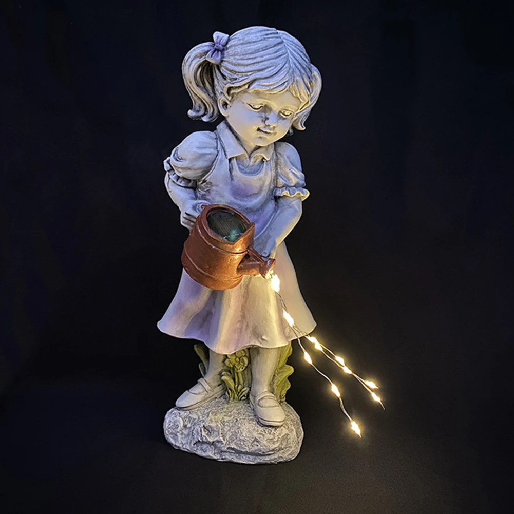 Миниатюрная Фигурка Чайника Гнома На Солнечной Энергии Водостойкая Полимерная