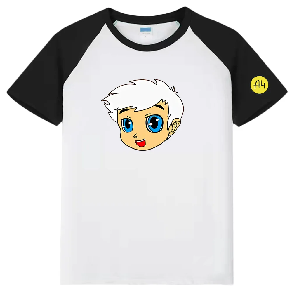 Cartoon Merch A4 Childrens T-Shirt Girls Short Sleeves T Shirt Tops Tee Casual 100% Cotoon A4 Merch Shirt 100%Cotton Summer Boys