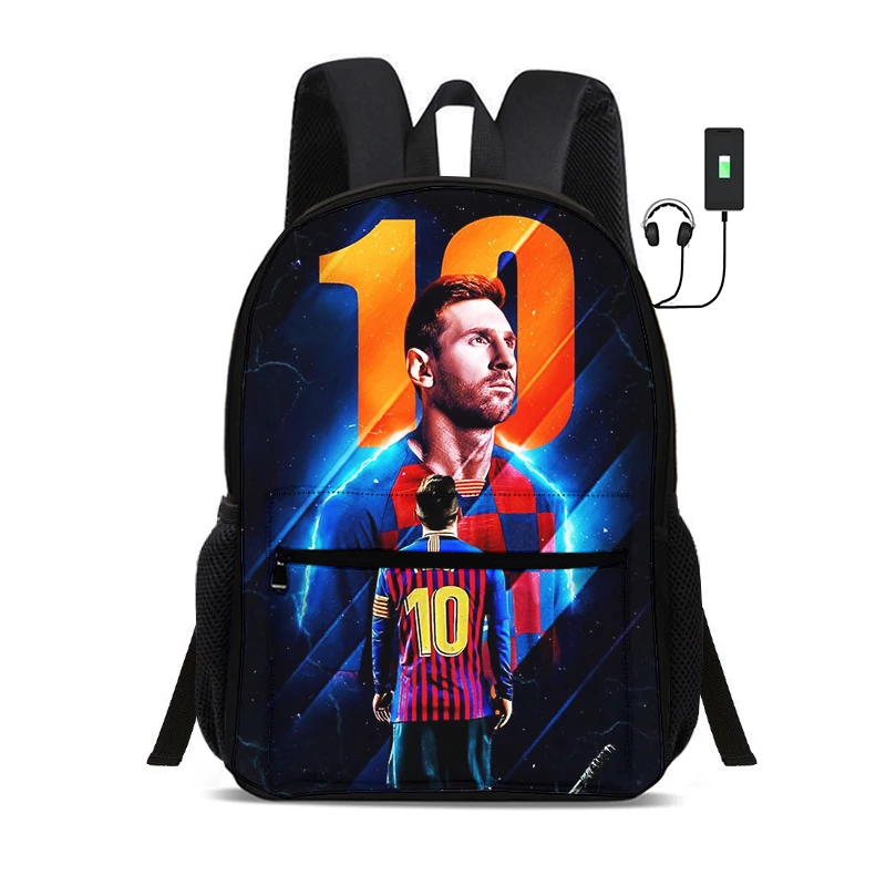 Рюкзак M-Messis Football Star с USB-интерфейсом, сумки для студентов, рюкзак для мальчиков и девочек, лучший подарок (art.: 3920dae6abd82) - 3920dae6abd82