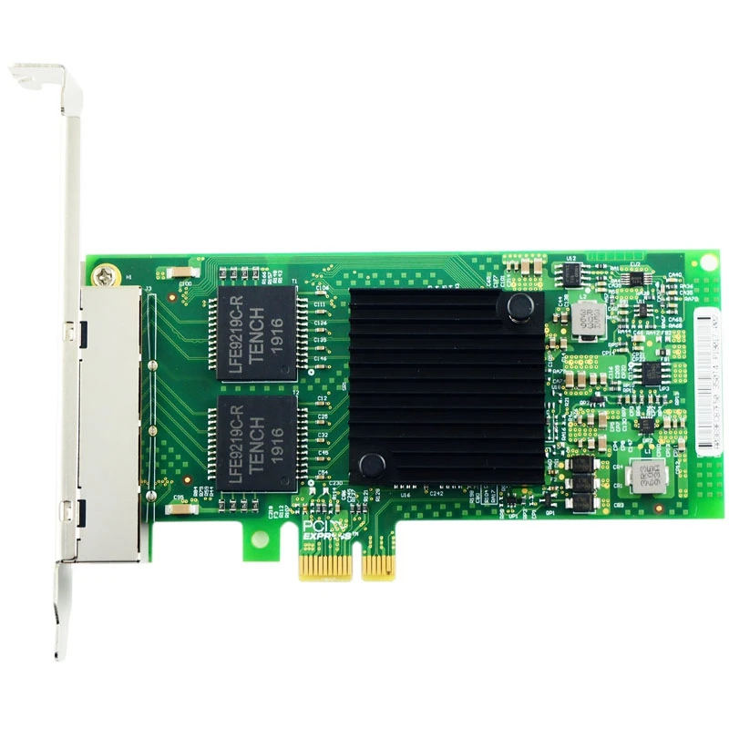 

I350-T4V2X1 Network I350AM4 Chip 10M/100M/1000M NIC Pcie 2.0 RJ45X4 Quad Port Lan Card