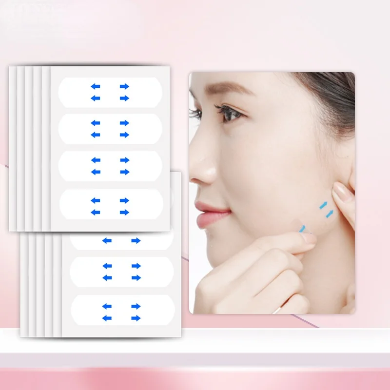 

40Pcs Invisible Thin Face Facial Stickers Facial Line Wrinkle Flabby Skin V-Shape Face Lift Tape Scotch Beauty Face Lift Tools