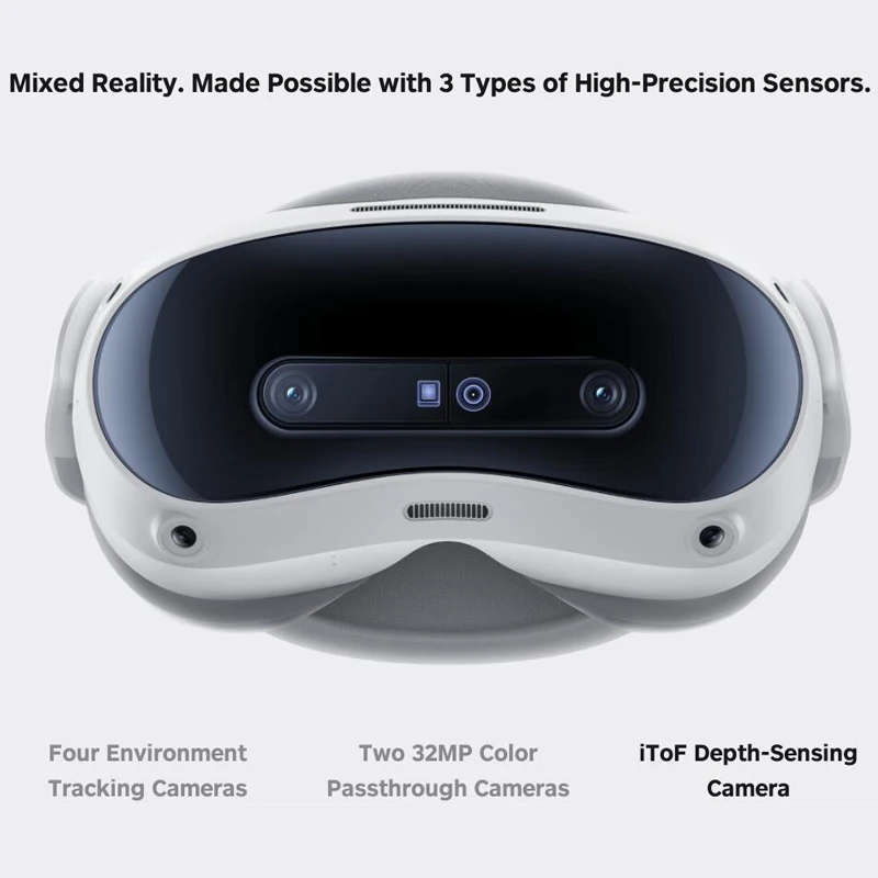 Фото PICO 4 Ultra MR VR Очки для потоковой передачи игр Очки для гарнитуры виртуальной реальности Дисплей 4K Умные очки и трекер движения №2