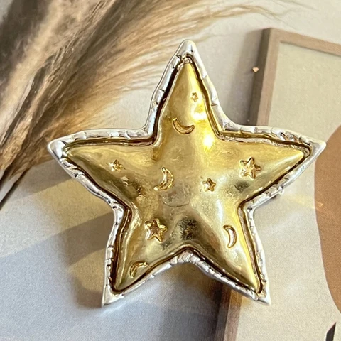 Винтажные матовые броши с цветочным бантом