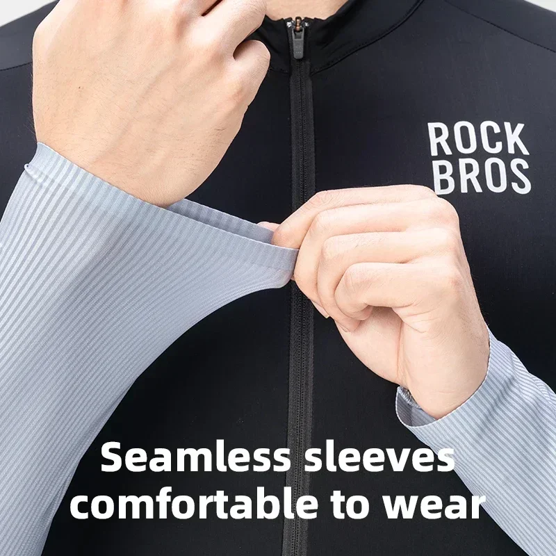 ROCKBROS велосипедный трикотаж дышащий с длинными рукавами быстросохнущий задним