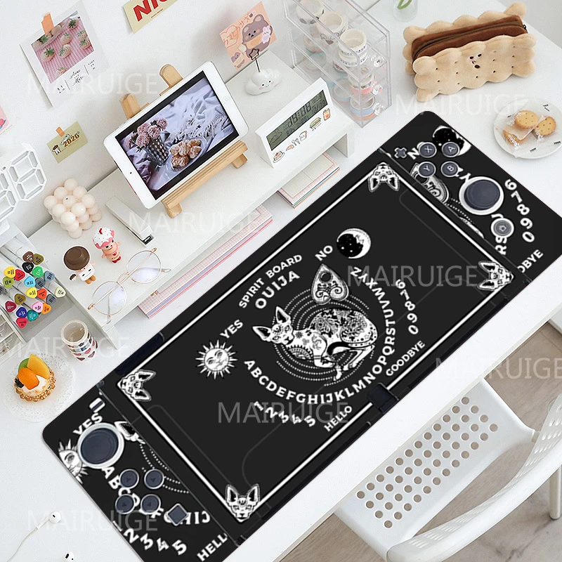 Kawaii Cats Mouse Pad Switch Game Black Large Keyboard MouseMat Carpets Rugs Table Mat XXL Playmats for Lapto Desk Accessories