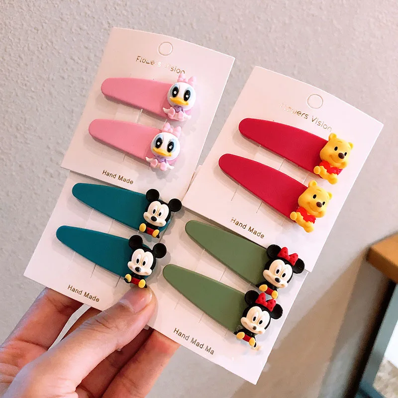 Заколка для волос Disney Микки Минни кавайная Детская резинка мультяшная маленькая