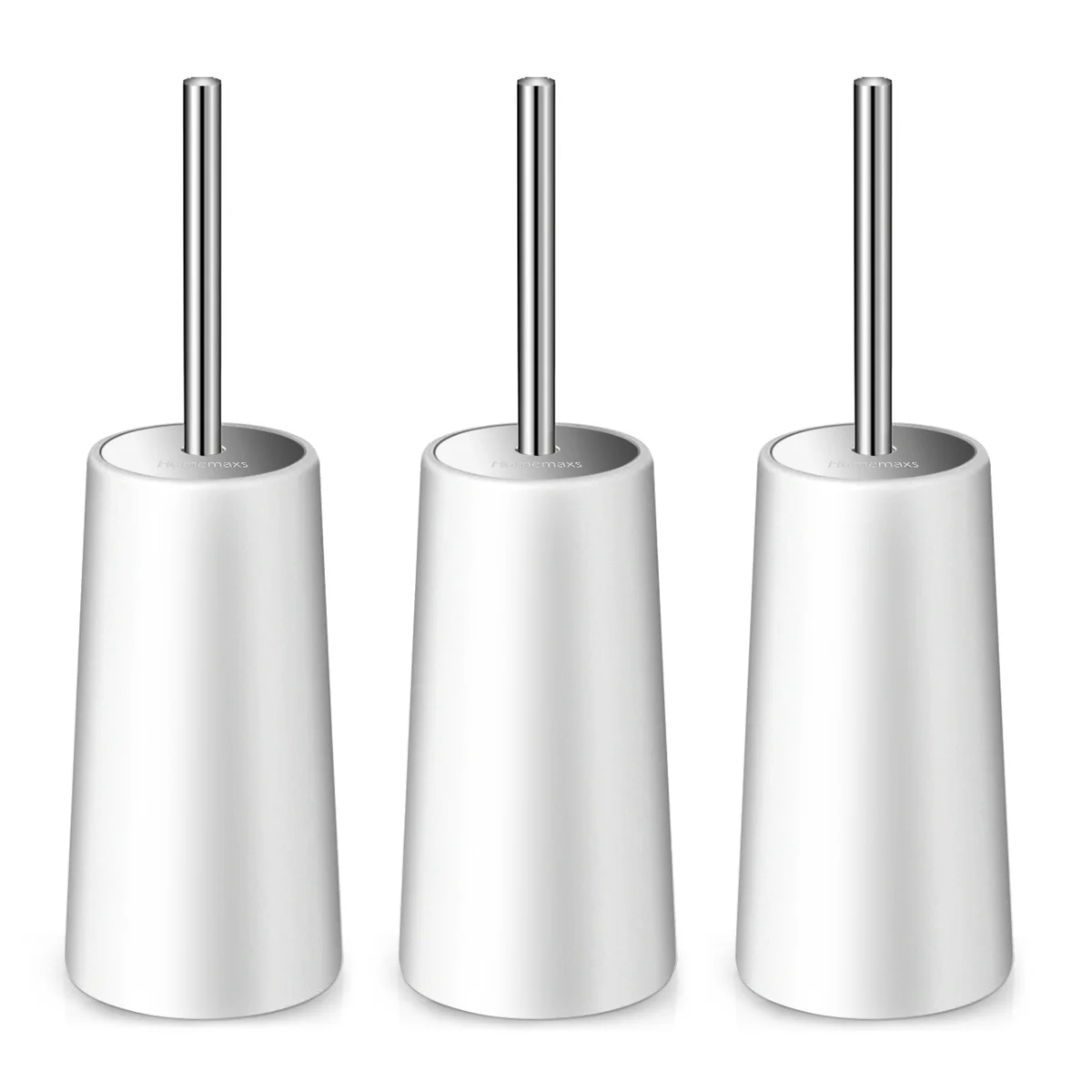 

Homemaxs 3 Sets Toilet Brush and Holder Waterproof Ventilated Toilet Brush and Holder Set for Bathroom Hotel