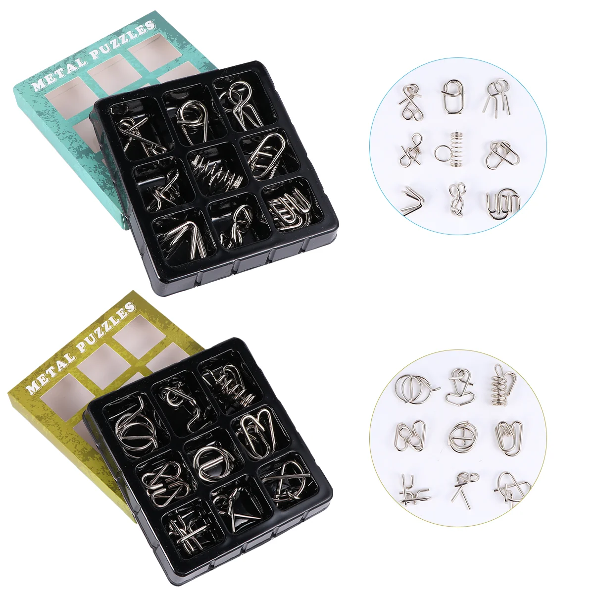 2 набора по 18 шт. IQ Test Mind Game Toys Забавные интеллектуальные игрушки с пряжкой и