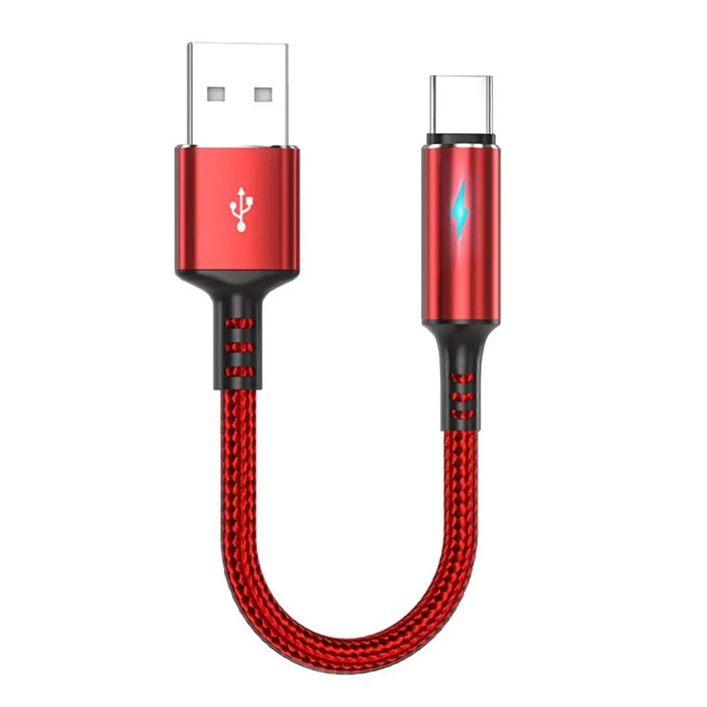 25 см короткий нейлоновый зарядный кабель для передачи данных кабели Micro Usb Type C
