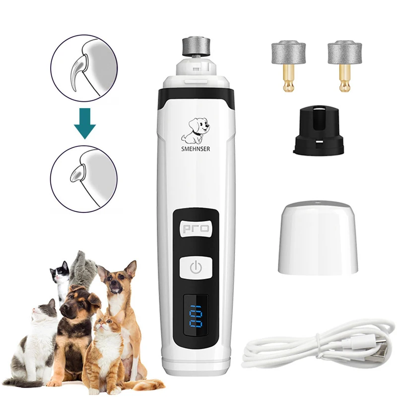 Dropship Electric Dog Nail Clippers Rechargeable USB Chargin