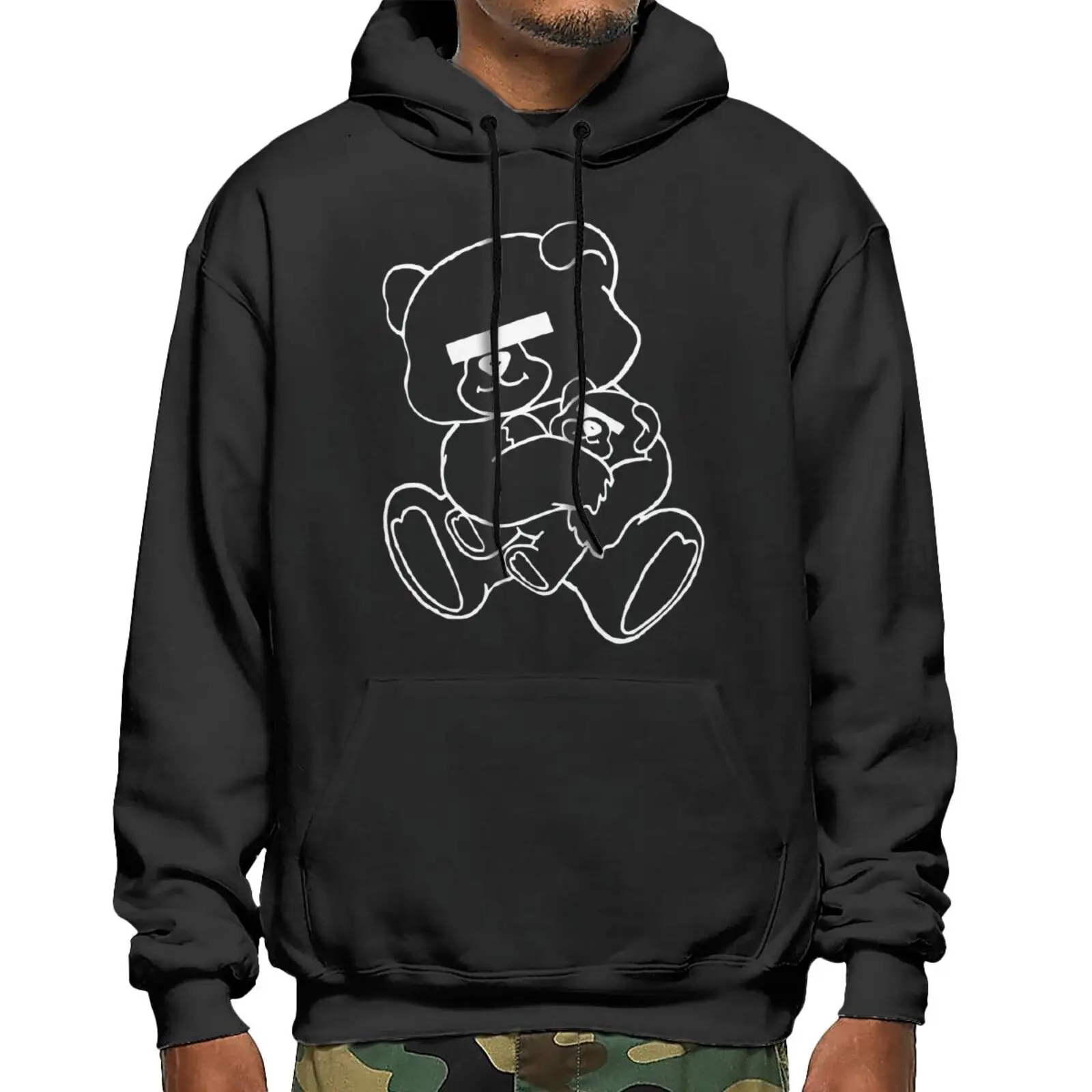 

Женская толстовка с капюшоном и надписью «Neu Bear»