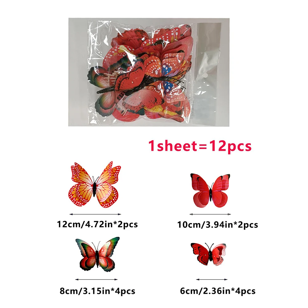 Виниловые Настенные Стикеры для балкона сада 12 см/10 см/8 см/6 см 3D наклейки с