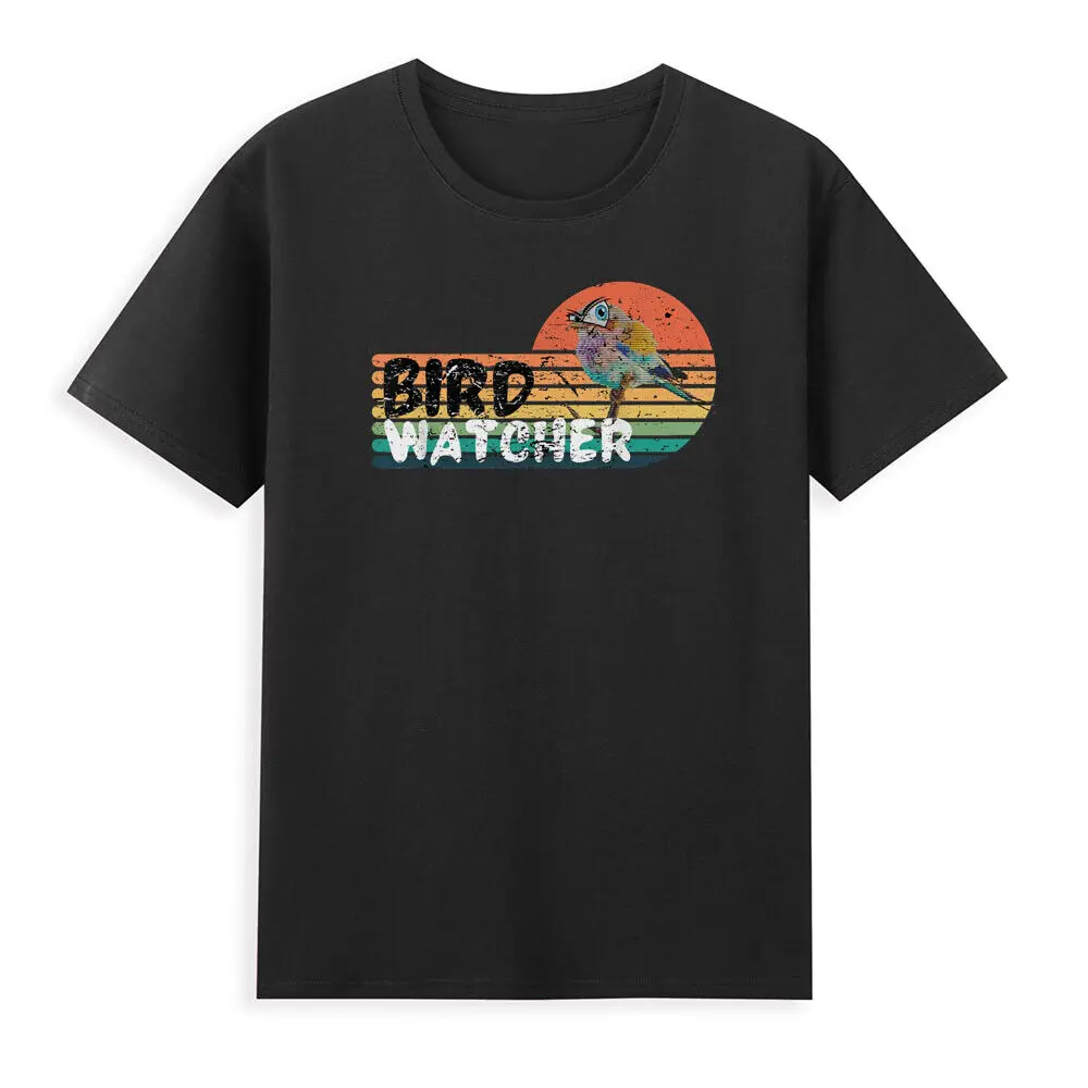 

Мужская хлопковая футболка с круглым вырезом, с принтом птиц