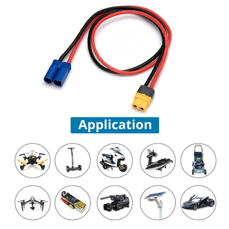 2 шт. зарядный кабель XT60H Мама-папа EC5 14AWG 30 см