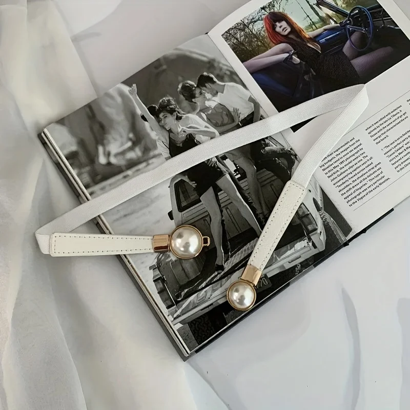 1 шт. в комплекте с этим модным искусственным жемчугом женский эластичный тонкий пояс, чтобы подчеркнуть ваш внешний вид при повседневной носке (art.: 3920c7dd82fbf) - 3920c7dd82fbf