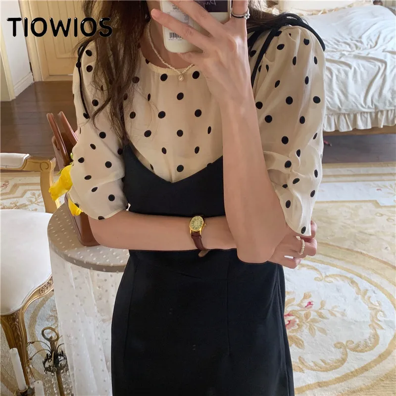 Платье-двойка с коротким рукавом для корейской женщины |