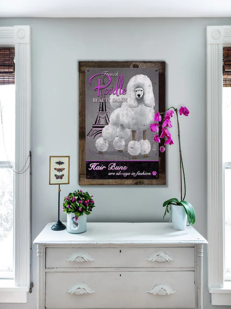 Животное французский пудель собака Фотофон для домашнего декора паба бара клуба